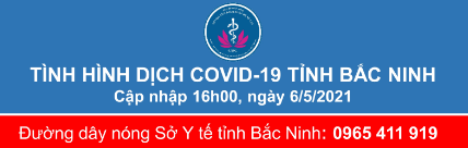 Tình hình dịch bệnh Covid-19 trên địa bàn tỉnh Bắc Ninh (16h00, 6/5/2021)