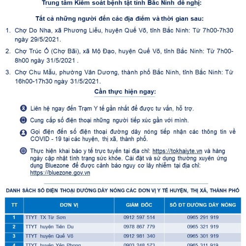 THÔNG BÁO KHẨN SỐ 26