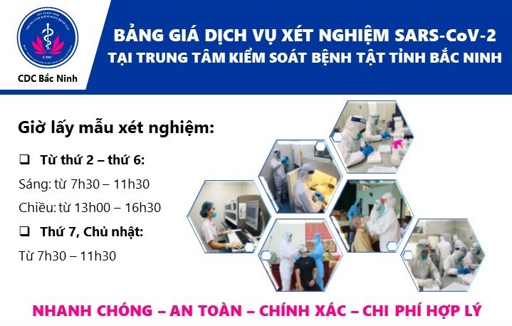 Bảng giá dịch vụ xét nghiệm SARS-CoV-2 mới nhất