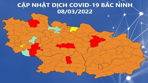 Cập nhật dịch COVID-19 tỉnh Bắc Ninh (8/3/2022)