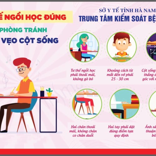 Tư thế ngồi học đúng để phòng tránh cong vẹo cột sống