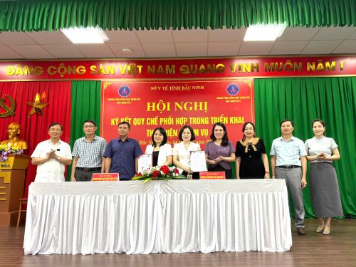 Ký kết quy chế phối hợp giữa Trung tâm KSBT Bắc Ninh số 1 và Trung tâm KSBT Bắc Ninh số 2