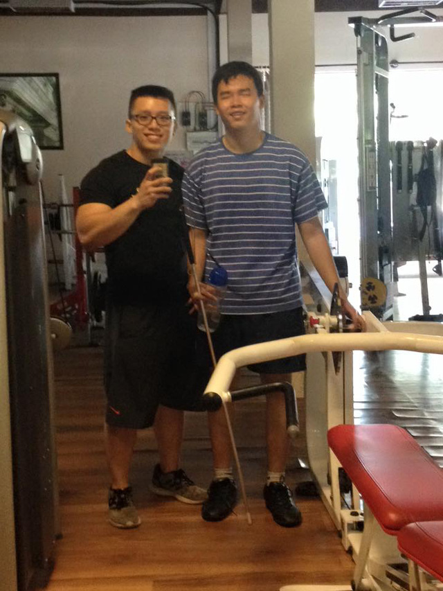 Giang đi tập gym. Ảnh: Facebook