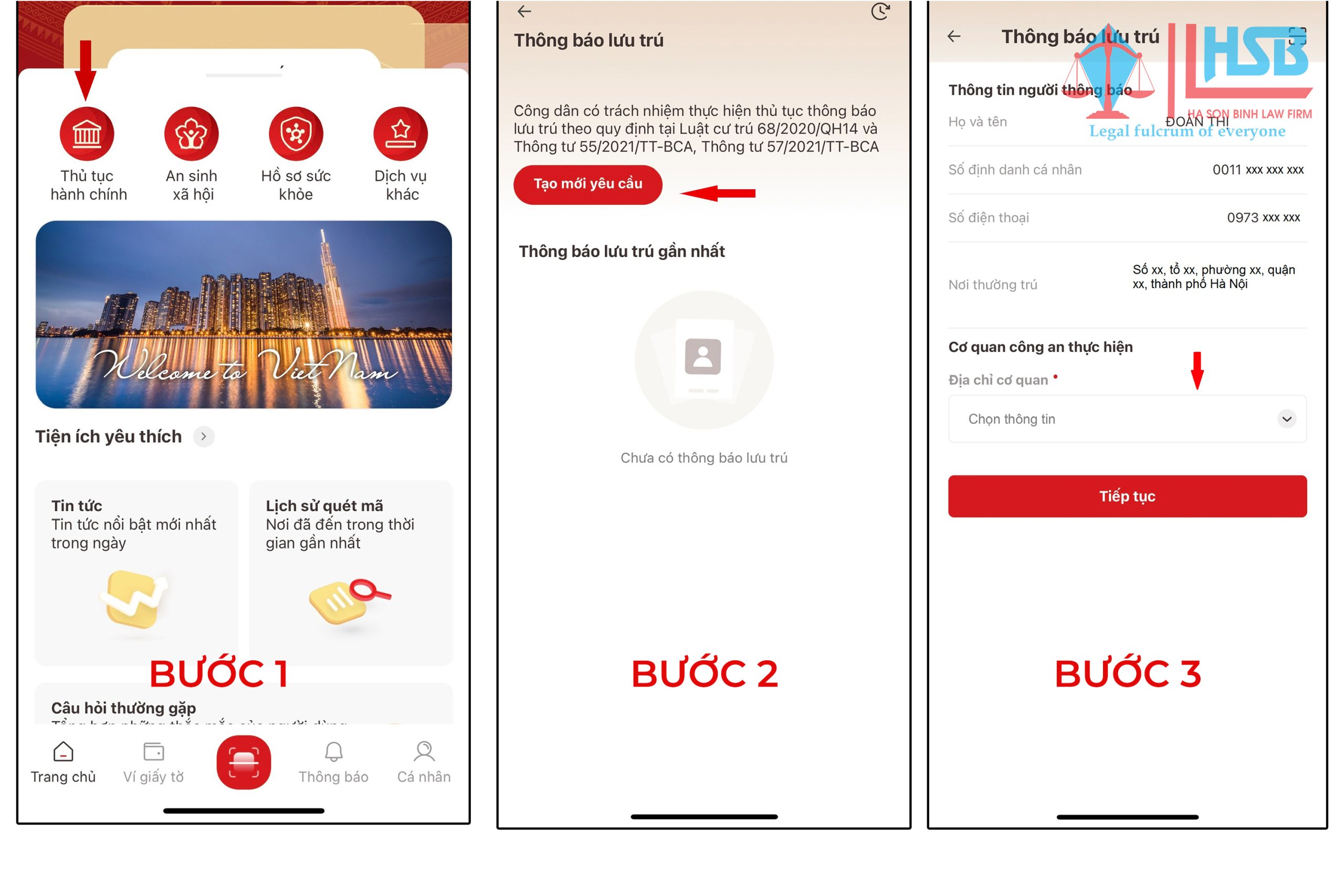 Hướng dẫn thông báo lưu trú 