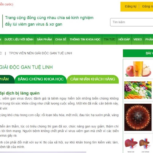 Công khai một loạt trang web vi phạm quy định về quảng cáo