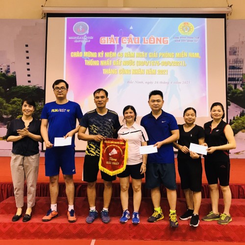 Tổ chức giải cầu lông chào mừng kỷ niệm 46 năm ngày giải phóng miền nam, thống nhất đất nước (30/4/1975-30/4/2021) và tháng công nhân năm 2021