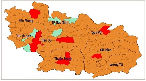 Cấp độ dịch COVID-19 tỉnh Bắc Ninh (14/3/2022)