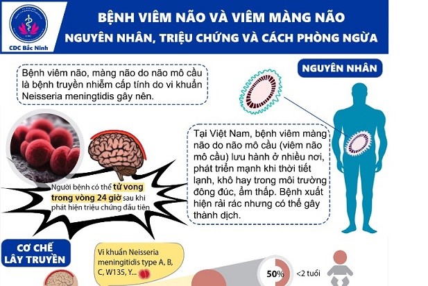 [Infographic] – Bệnh viêm não, viêm màng não