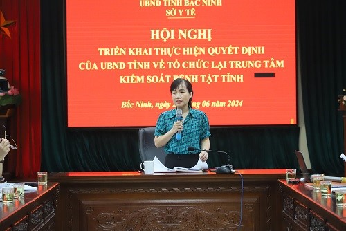 Hội nghị triển khai thực hiện Quyết định của UBND tỉnh về tổ chức lại Trung tâm Kiểm soát bệnh tật