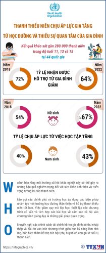 Infographic  - Thanh thiếu niên chịu áp lực gia tăng từ học đường và sự thiếu quan tâm của gia đình