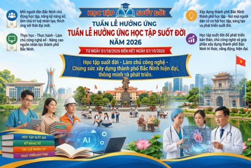 Bắc Ninh đẩy mạnh phong trào học tập suốt đời, giai đoạn 2026 - 2030