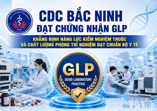 CDC BẮC NINH -  ĐƠN VỊ ĐẦU TIÊN ĐẠT GLP TRONG HỆ THỐNG CDC TOÀN QUỐC