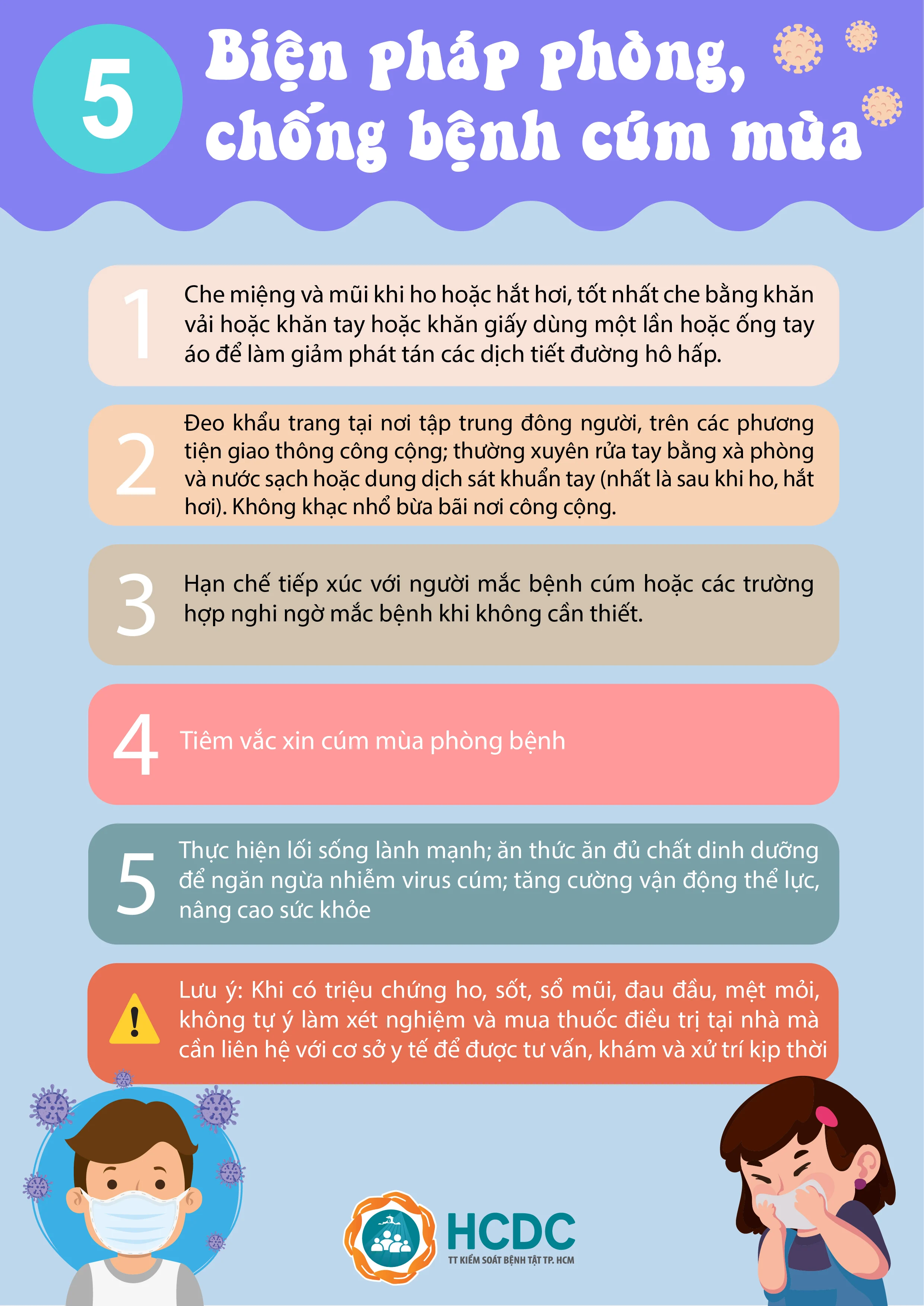 Infographic: Phòng chống bệnh Cúm mùa