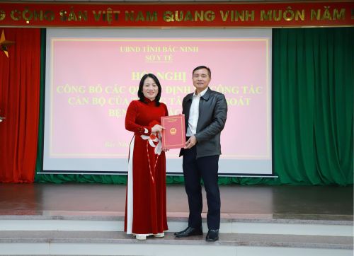 Sở Y tế Bắc Ninh công bố và trao quyết định bổ nhiệm lãnh đạo Trung tâm Kiểm soát bệnh tật