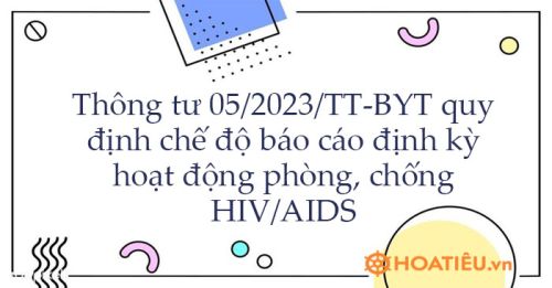 Thông tư 05/2023/TT-BYT quy định chế độ báo cáo định kỳ hoạt động phòng, chống HIV/AIDS