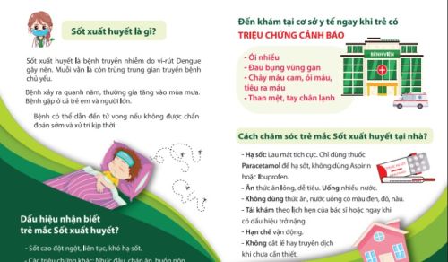 Tờ rơi: Đưa trẻ đi khám ngay khi có dấu hiệu cảnh báo sốt xuất huyết